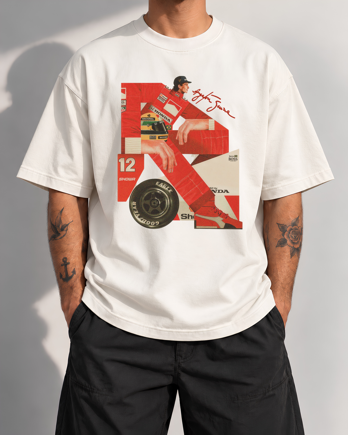 Camiseta Oversized Ayrton Senna “Abstract” Fórmula 1